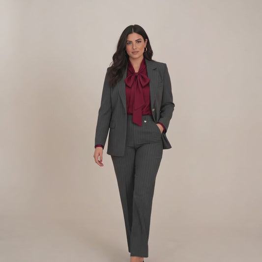 Γυναικείο plus size Κουστούμι Γκρι
