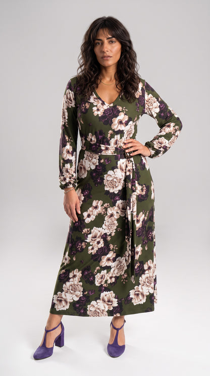 Plus size Φόρεμα φλοράλ Green