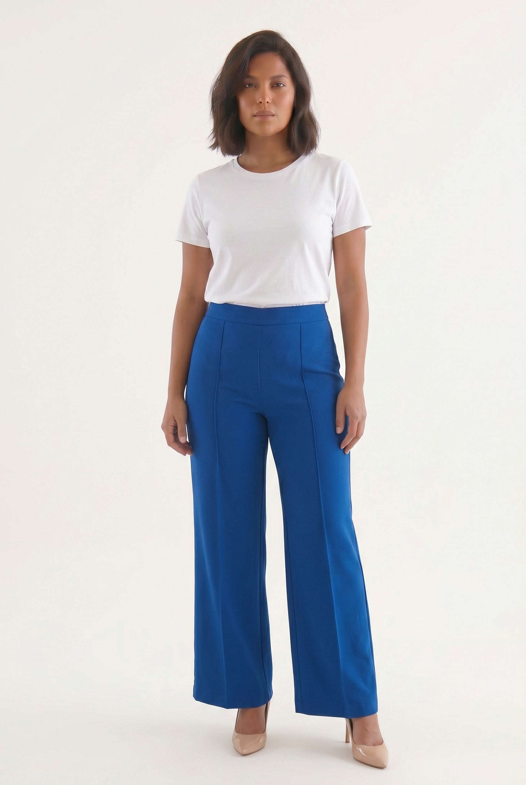 Plus size Παντελόνα κρεπ Ρουά