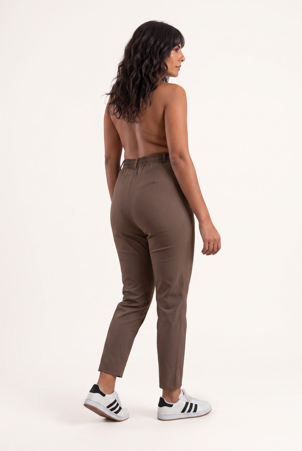 Plus size Essential fit Παντελόνι  καφε
