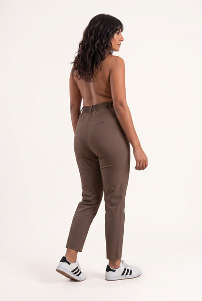 Plus size Essential fit Παντελόνι  καφε