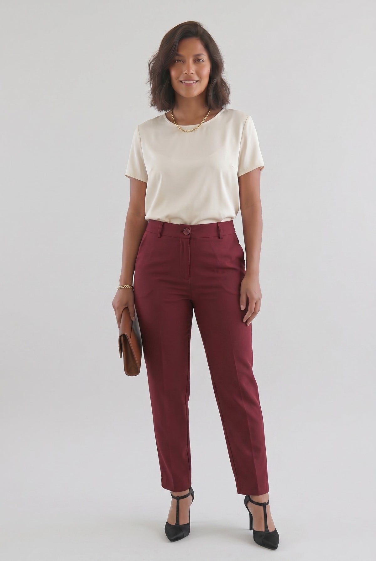Plus size CONTOUR FIT Μπορντό