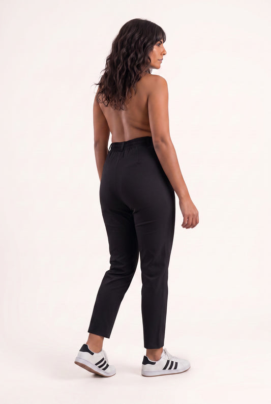 Γυναικείο Plus Size Μαύρο Παντελόνι
