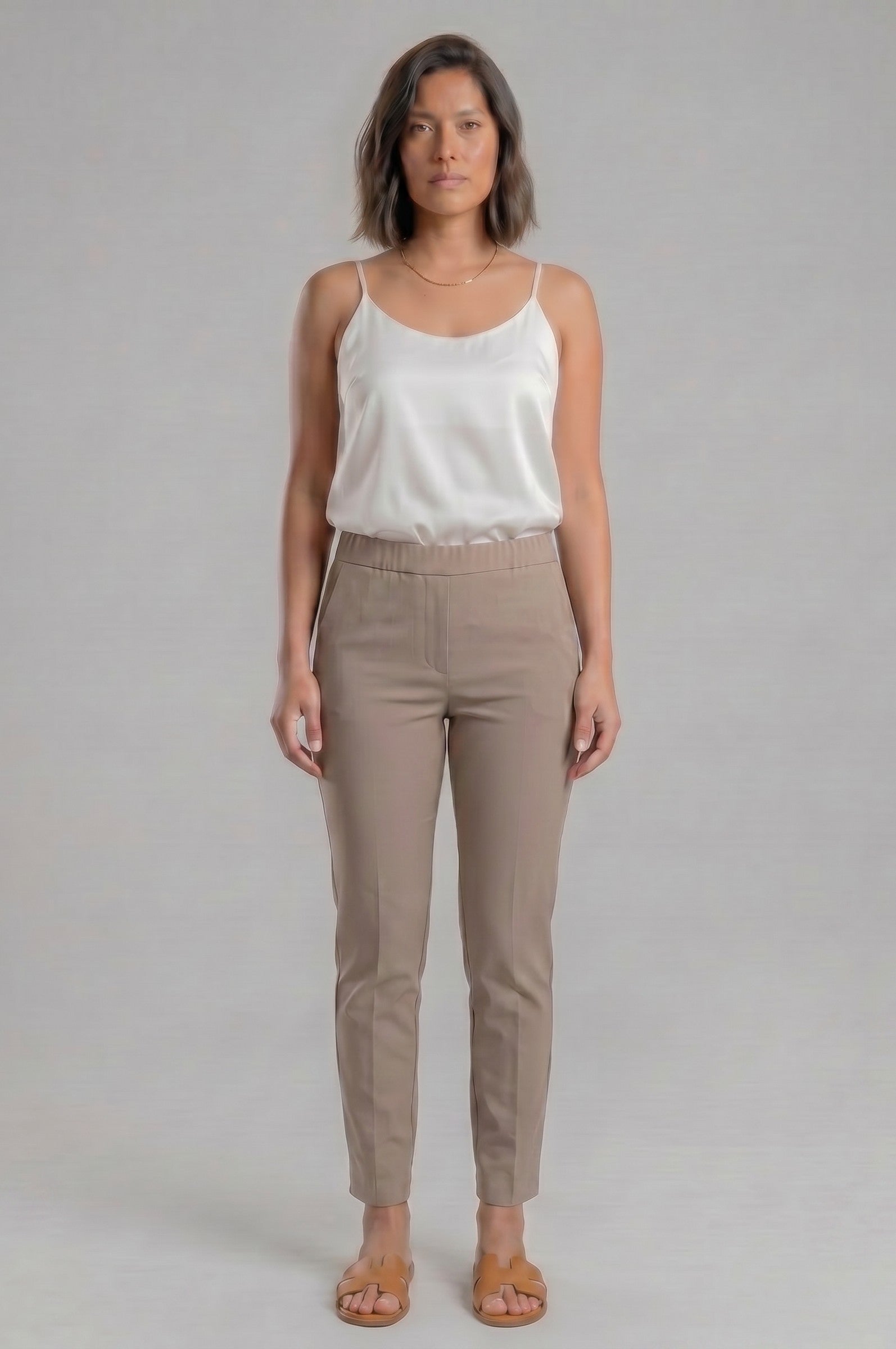 Plus size Essential fit παντελόνι Μπεζ