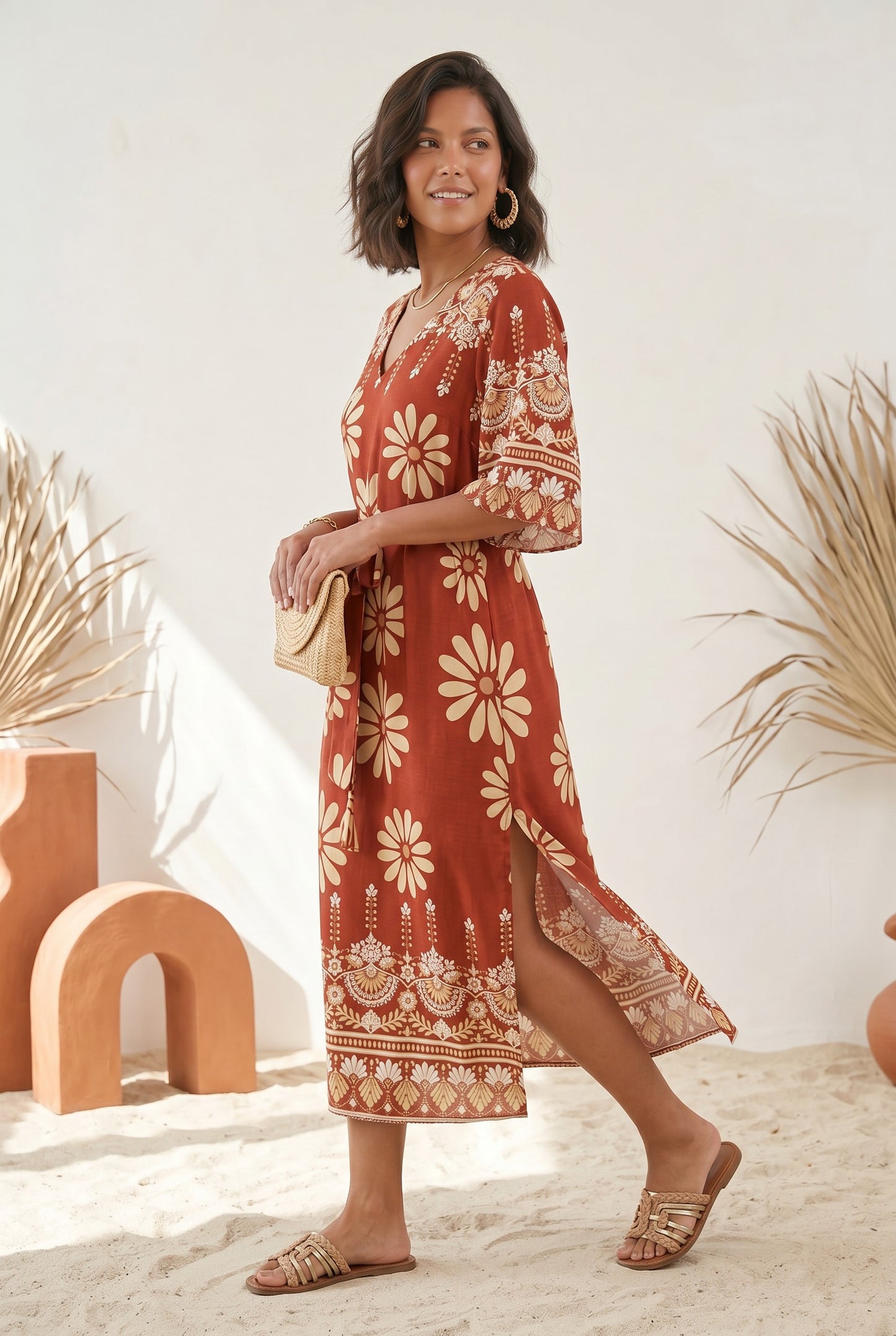 Γυναικείο Φόρεμα Floral print Μανίκι