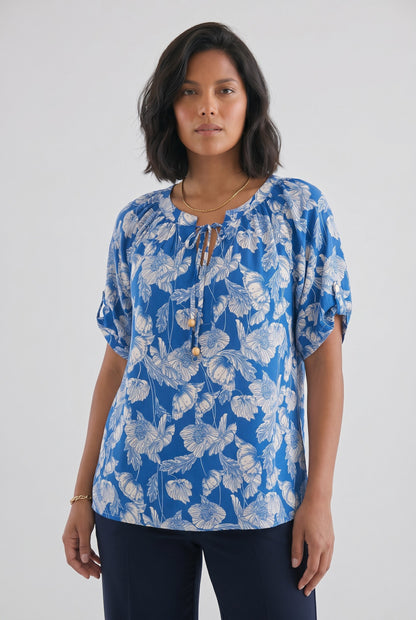 Γυναικεία Μπλούζα plus size με V  στο λαιμό