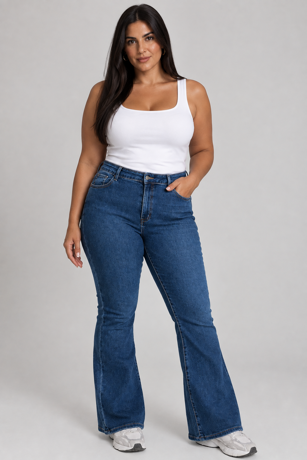 Plus size Jeans Καμπάνα