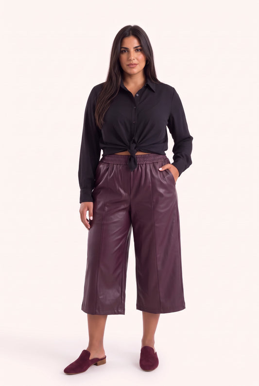Γυναικείο Παντελόνι Κροπ Plus Size