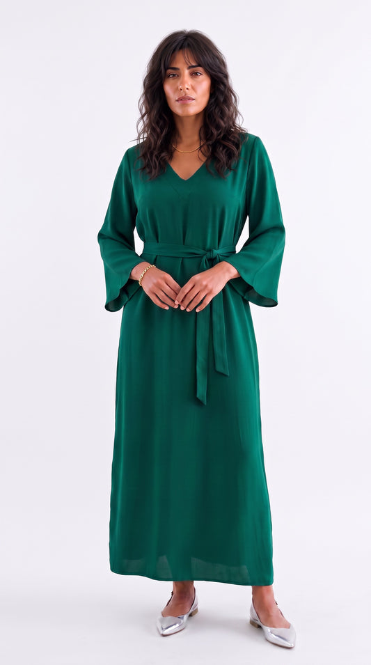 Verde Élégance Plus Size Φόρεμα