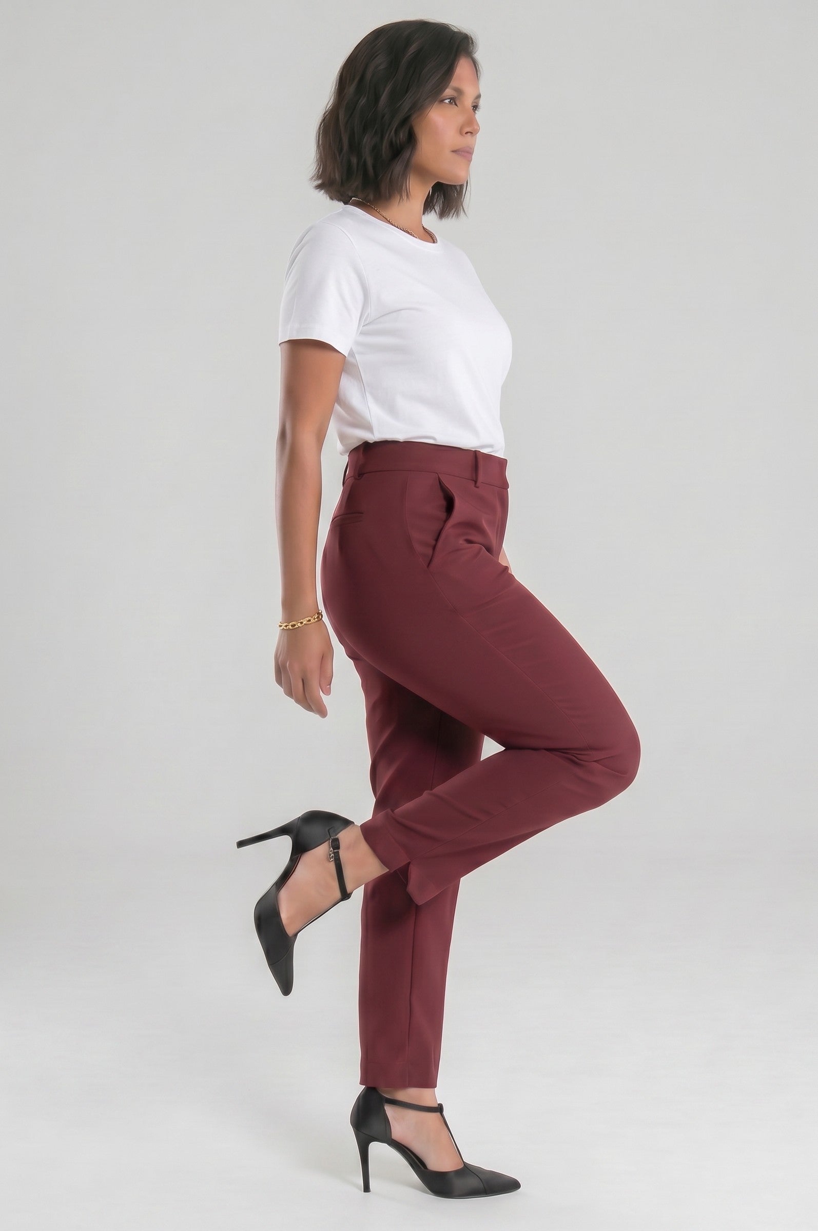 Plus size CONTOUR FIT Μπορντό